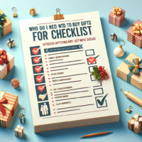 Who do I need to buy gifts for checklist