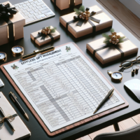 Gift tracking sheet printable