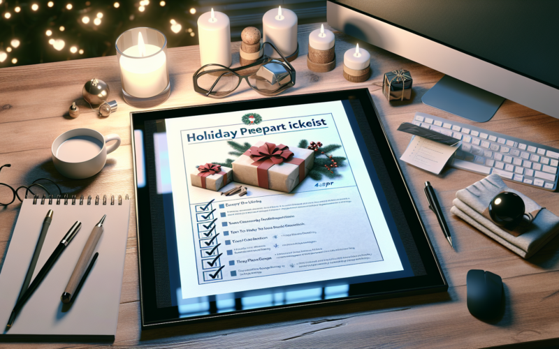 Holiday preparation checklist printable