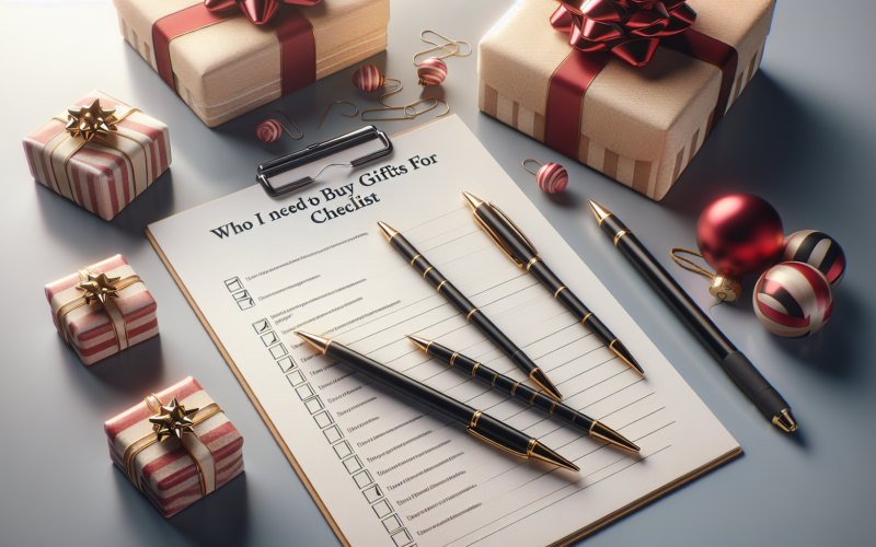 Who do I need to buy gifts for checklist
